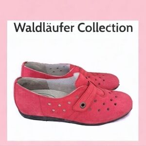 Waldlaufer pink suede perforated leather Germany flat comfort shoes size 6 US